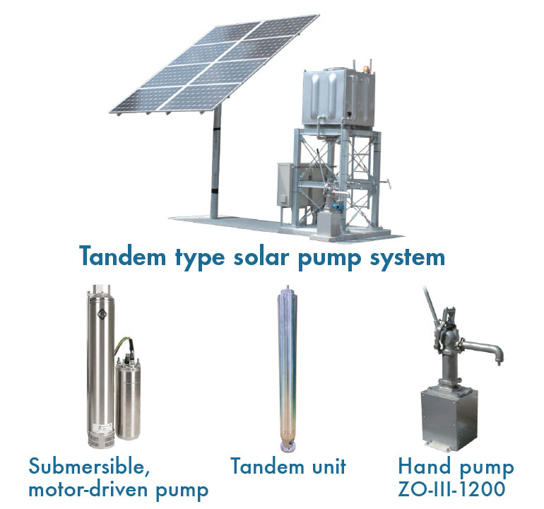 Tandem type solar pump system